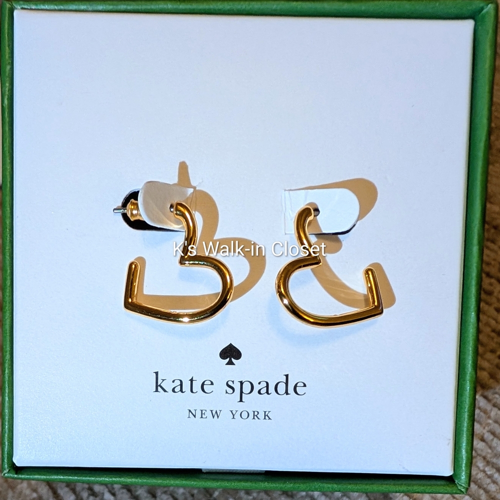 Kate Spade Gold Initial Earrings
